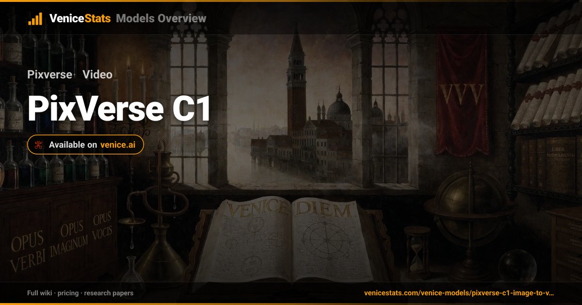 PixVerse C1 by Pixverse — Video Generation | VeniceStats